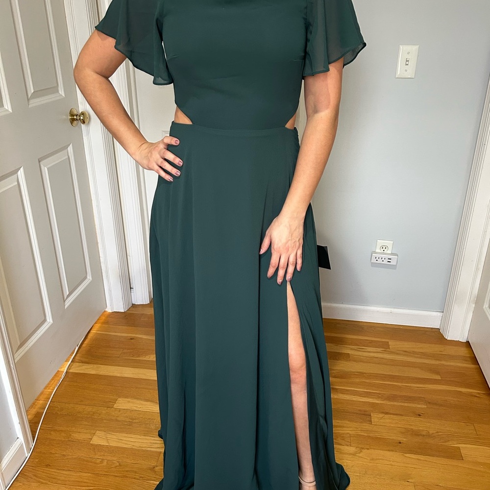 Lulu's Forest Green Maxi Dress